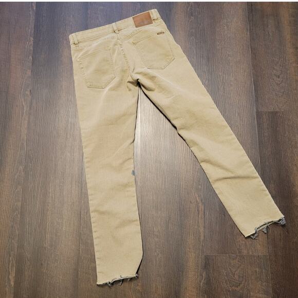 Volcom Jeans Men's 30/29 Tan‎ Vorta Slim Straight Frayed Durable Comfortable - Picture 3 of 5